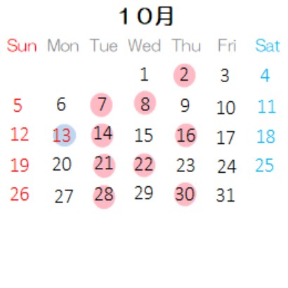 営業カレンダー