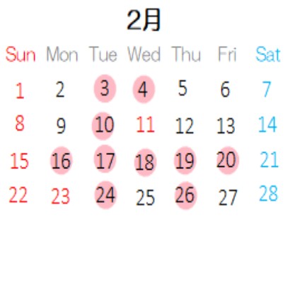 営業カレンダー