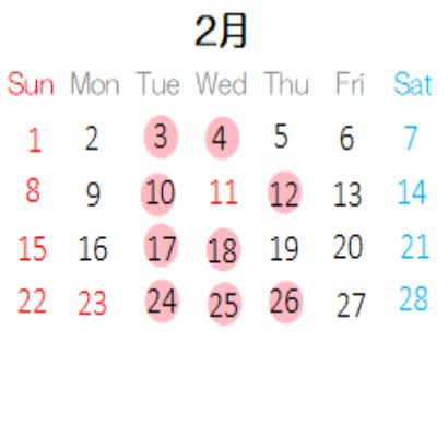 営業カレンダー