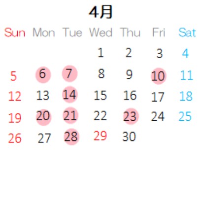 営業カレンダー