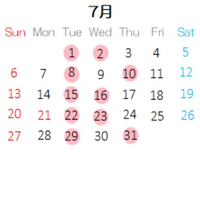 営業カレンダー