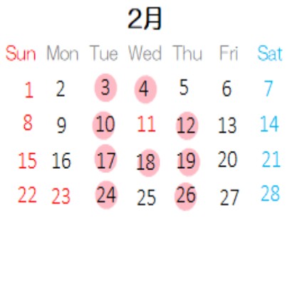 営業カレンダー