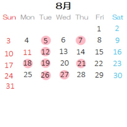 営業カレンダー
