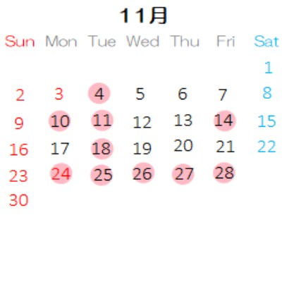 営業カレンダー