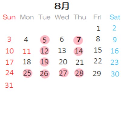 営業カレンダー