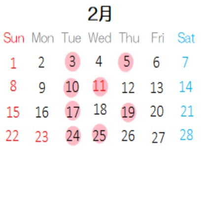 営業カレンダー