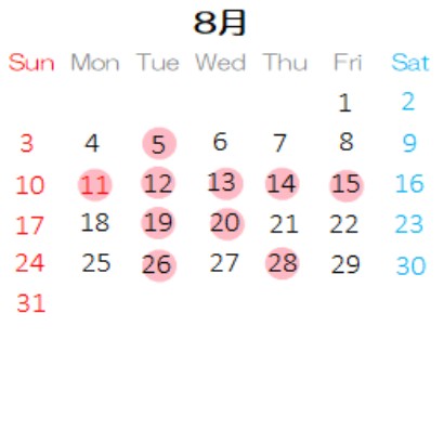 営業カレンダー