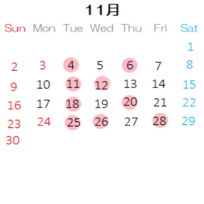 営業カレンダー