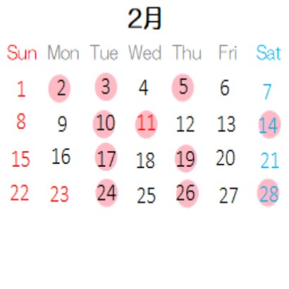 営業カレンダー