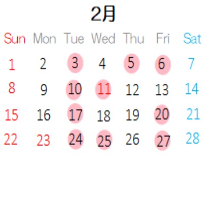 営業カレンダー