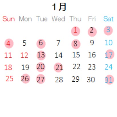 営業カレンダー