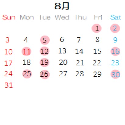 営業カレンダー