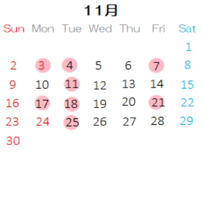 営業カレンダー