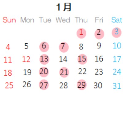 営業カレンダー