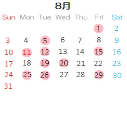 営業カレンダー