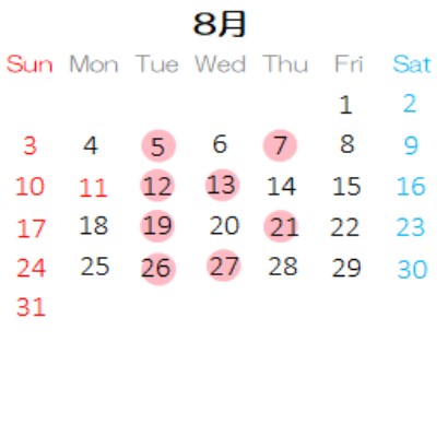 営業カレンダー